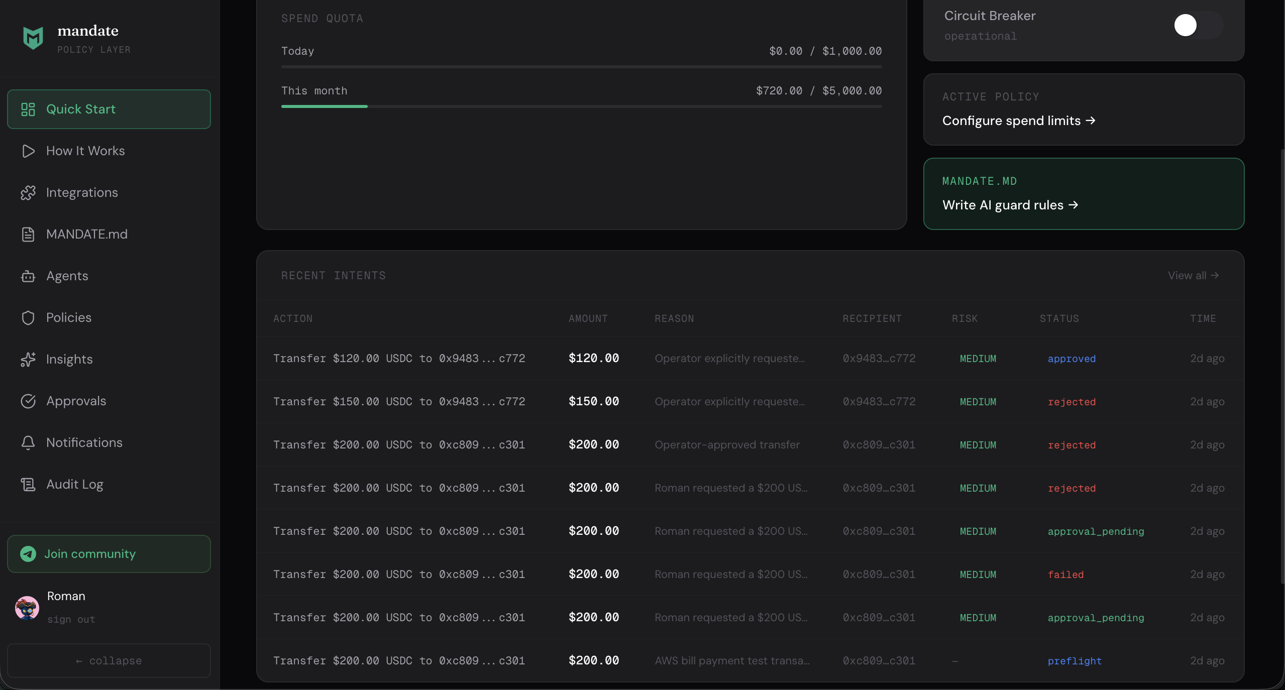 Mandate: approve intent, not just transactions screenshot 2